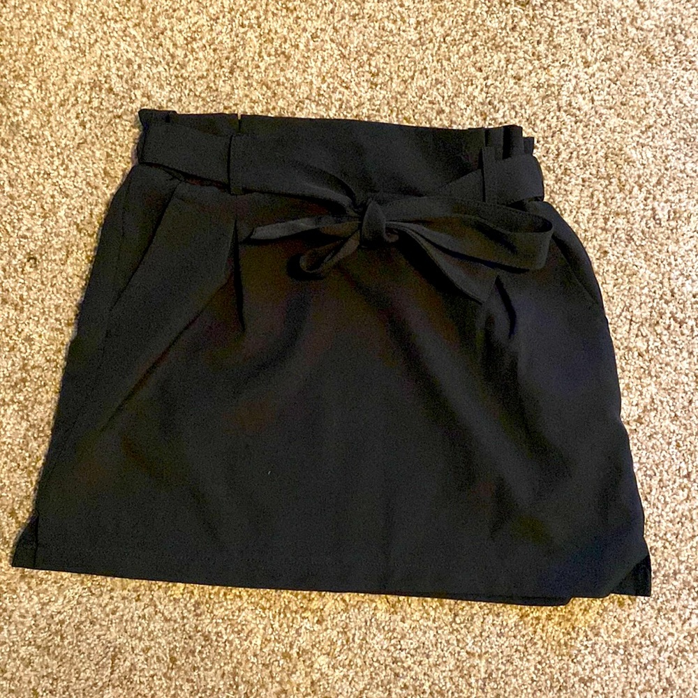 Black mini skirt